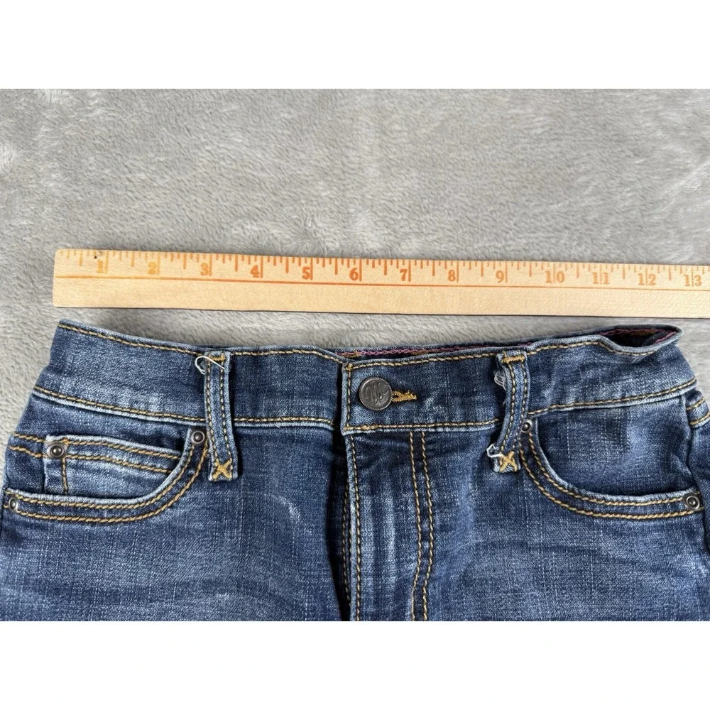 Wrangler Girls Jeans Size 12 Regular Blue Western Bootcut Embroidered W Pockets
